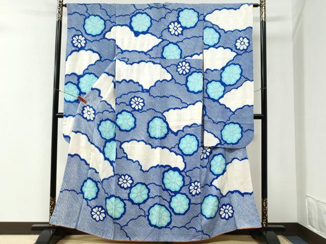 平和屋着物●豪華振袖 総絞り 雲重ね舞花文 正絹 逸品 CABI2430yc