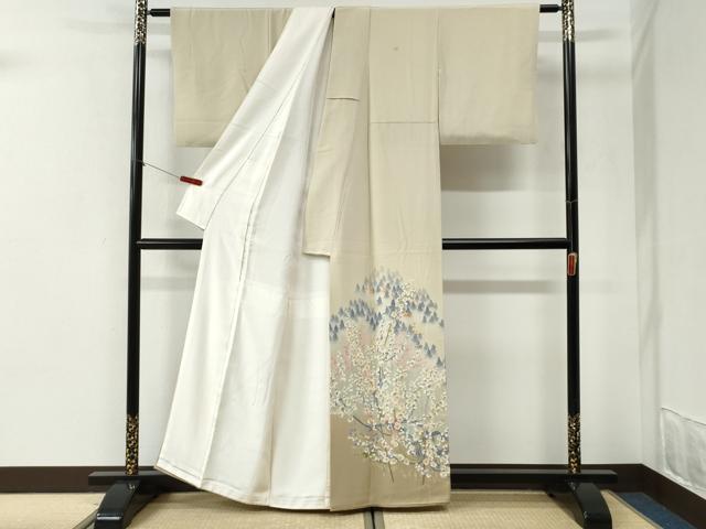 平和屋着物●本加賀友禅作家 茶谷孝志 色留袖 樹林枝梅花文 暈し染め 正絹 逸品 CABI2432yc