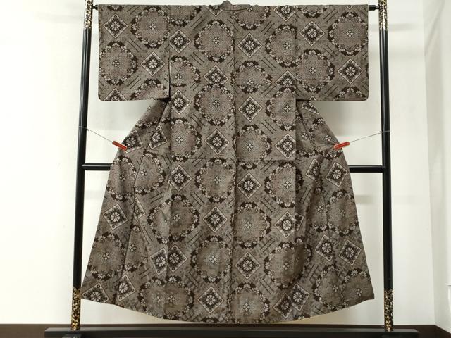 平和屋着物●本場大島紬 龍郷絣 正絹 逸品 CABI2434yc
