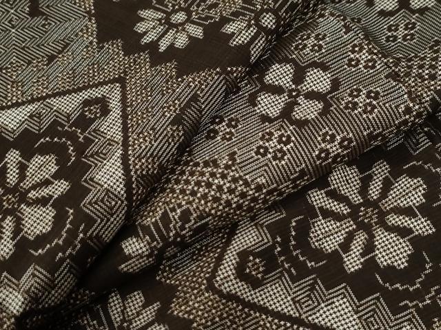 平和屋着物●本場大島紬 龍郷絣 正絹 逸品 CABI2434yc