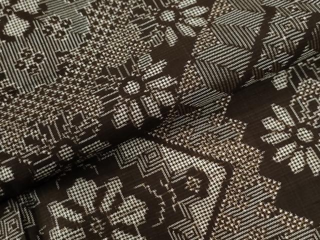 平和屋着物●本場大島紬 龍郷絣 正絹 逸品 CABI2434yc