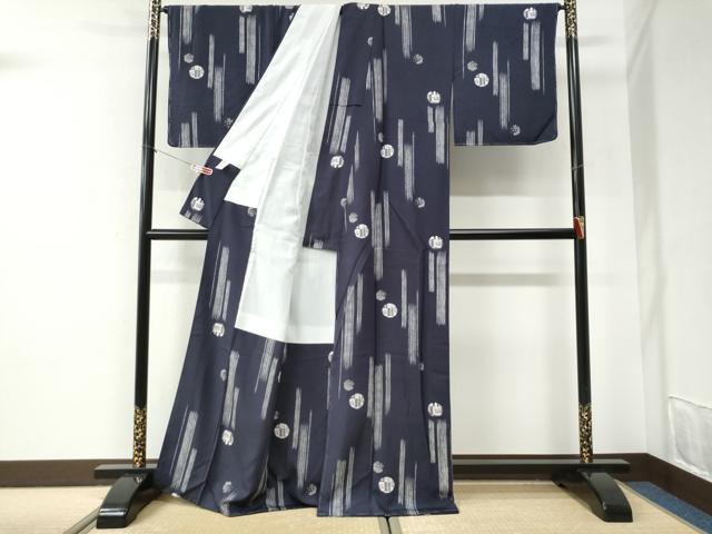 平和屋着物●上質な小紋 霞吉祥丸文 正絹 逸品 未使用 CABI2437yc