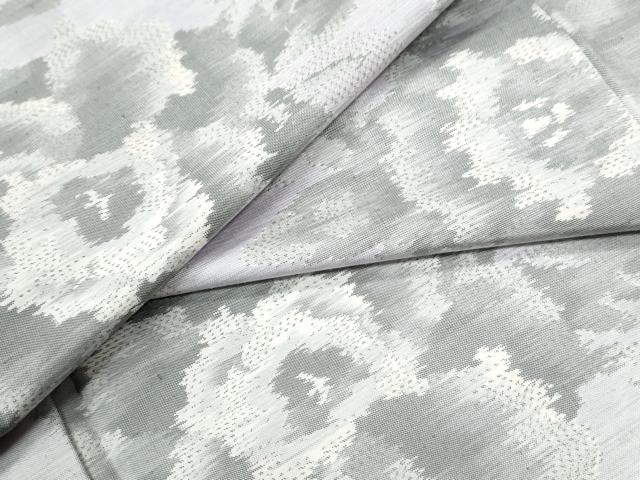 平和屋着物●本場大島紬 白大島 牡丹 正絹 逸品 未使用 CABI2438yc