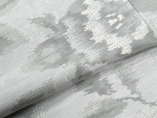 平和屋着物●本場大島紬 白大島 牡丹 正絹 逸品 未使用 CABI2438yc