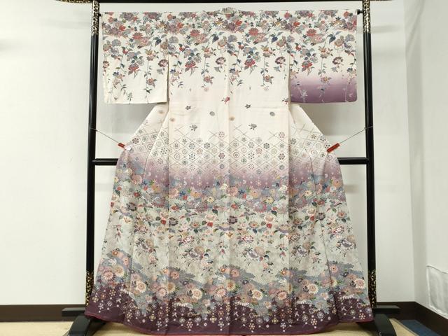 平和屋着物●訪問着 菊花文 暈し染め 正絹 逸品 未使用 CABI2446yc