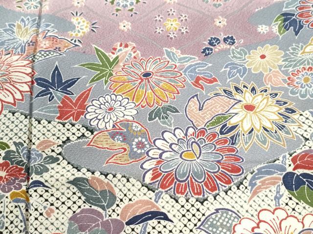 平和屋着物●訪問着 菊花文 暈し染め 正絹 逸品 未使用 CABI2446yc