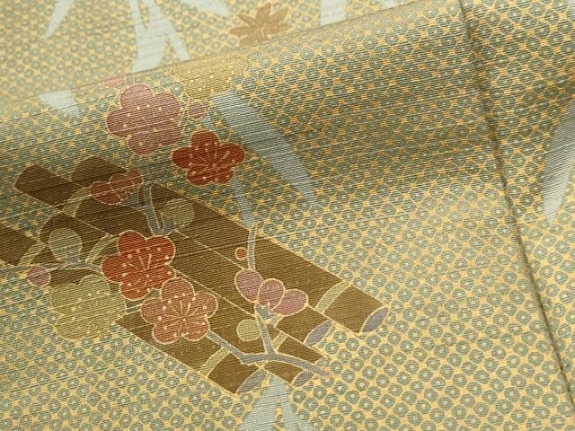 平和屋着物●訪問着 紬地 花筏文 金彩 正絹 逸品 CABI2451yc