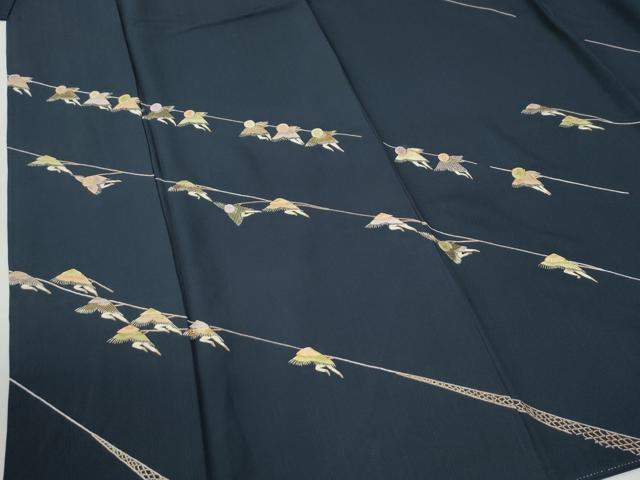 平和屋着物●訪問着 作家物 駒刺繍 竹屋町刺繍 人物文 金糸 正絹 逸品 CABI2454yc