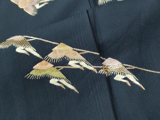 平和屋着物●訪問着 作家物 駒刺繍 竹屋町刺繍 人物文 金糸 正絹 逸品 CABI2454yc