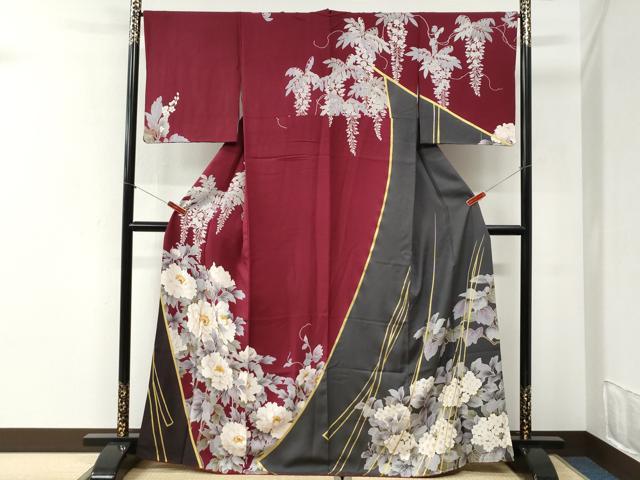 平和屋着物●訪問着 駒刺繍 牡丹花文 金彩 ますいわ屋扱い 正絹 逸品 CABI2458yc