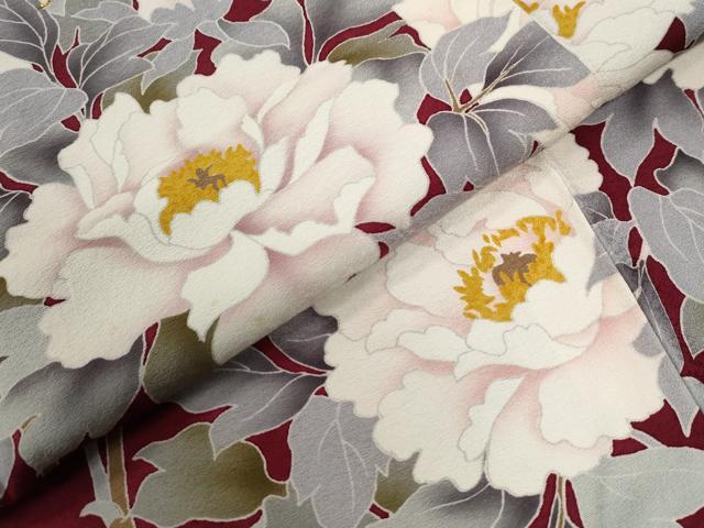 平和屋着物●訪問着 駒刺繍 牡丹花文 金彩 ますいわ屋扱い 正絹 逸品 CABI2458yc