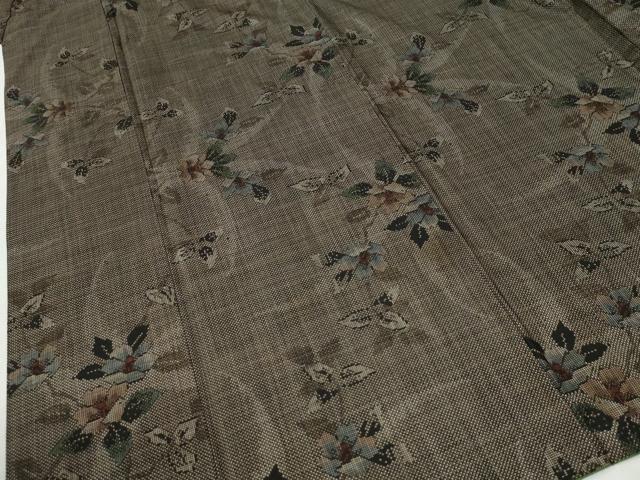 平和屋着物●本場大島紬 7マルキ 枝花文 正絹 逸品 CABI2459yc