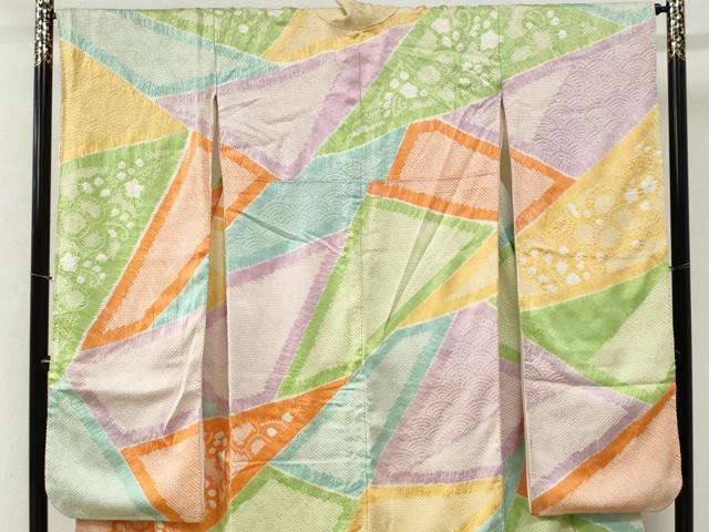 平和屋着物●豪華振袖 総絞り 吉祥花唐草文 正絹 逸品 CABI2469yc
