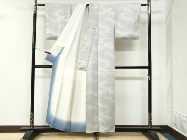 平和屋着物●上質な小紋 花雲 美匠勝染 暈し染め 正絹 逸品 CABI2473yc