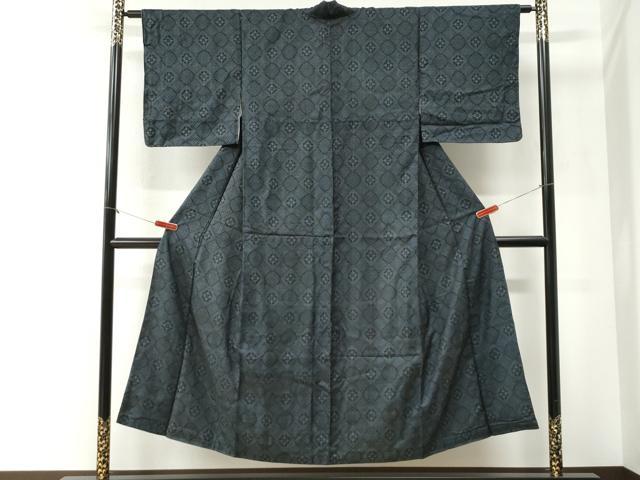 平和屋着物●本場大島紬 龍郷絣 正絹 逸品 CABI2475yc