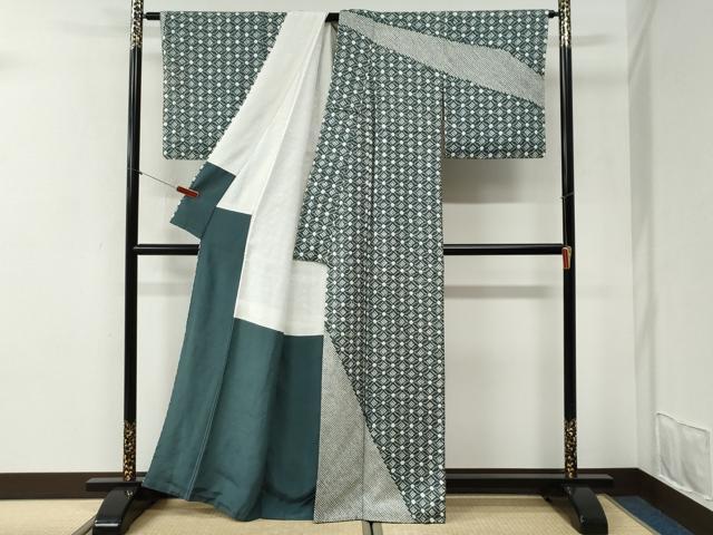 平和屋着物●訪問着 総絞り 七宝文 正絹 逸品 CABI2484yc