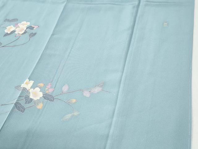 平和屋着物●訪問着 友禅 作家物 枝花文 正絹 逸品 未使用 CABI2487yc