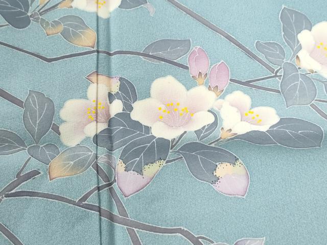 平和屋着物●訪問着 友禅 作家物 枝花文 正絹 逸品 未使用 CABI2487yc