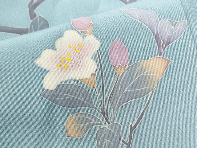 平和屋着物●訪問着 友禅 作家物 枝花文 正絹 逸品 未使用 CABI2487yc