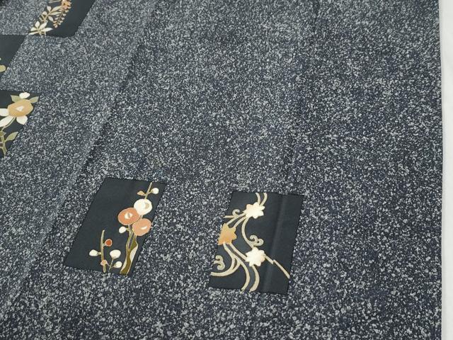 平和屋着物●訪問着 色紙草花文 たたき染め 金彩 三越扱い 正絹 逸品 CABI2490yc