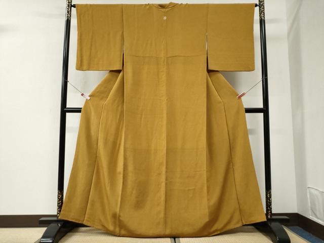 平和屋着物●江戸小紋 鮫小紋柄 鬼しぼ縮緬 正絹 逸品 CABI2492yc