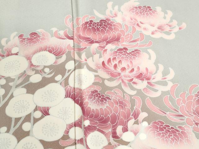 平和屋着物●訪問着 作家物 乱菊槍梅文 暈し染め 金糸 正絹 逸品 未使用 CABI2498yc