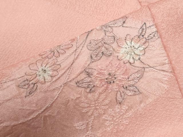 平和屋着物●上質な小紋 手描き 絞り 地紋起こし 菊花文 正絹 逸品 CABI2499yc
