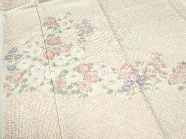 平和屋着物●訪問着 総絞り 菊花文 正絹 逸品 CABI2504yc