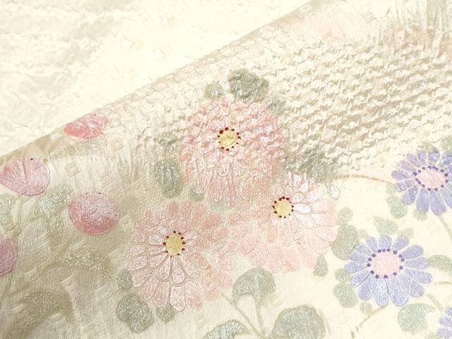 平和屋着物●訪問着 総絞り 菊花文 正絹 逸品 CABI2504yc