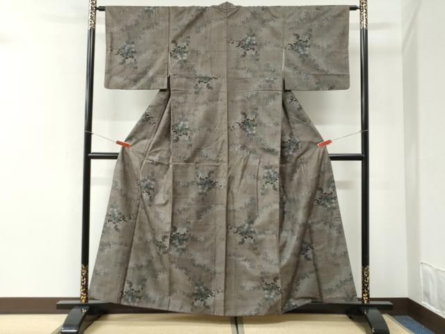 平和屋着物●本場大島紬 9マルキ 枝花文 正絹 逸品 CABI2517yc