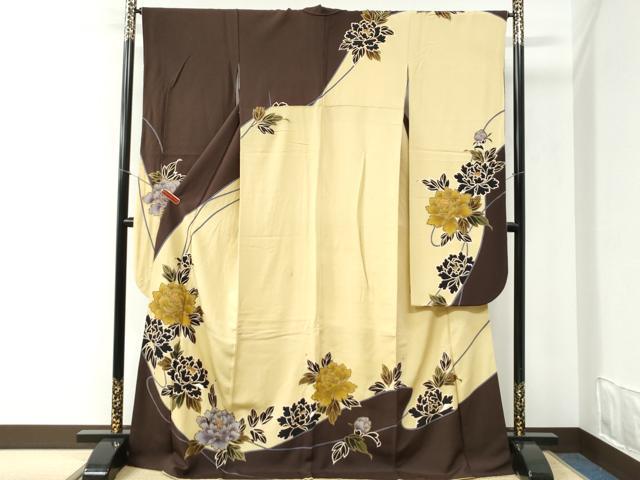 平和屋着物●豪華振袖 牡丹 金彩 正絹 逸品 CABI2520yc