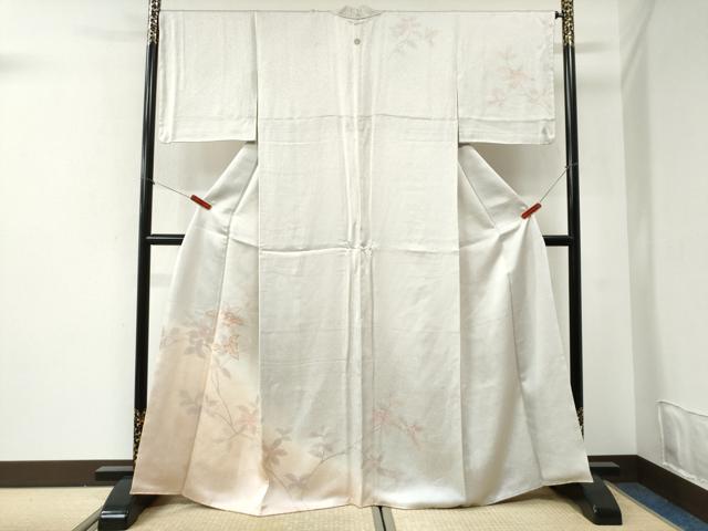 平和屋着物●訪問着 刺繍 枝花文 暈し染め 金彩 正絹 逸品 CABI2523yc