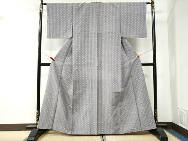 平和屋着物●江戸小紋 麻の葉文様 正絹 逸品 CABI2527yc