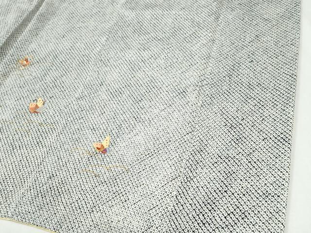 平和屋着物●訪問着 総刺繍 駒刺繍 本疋田絞り 舞蝶文 金彩 正絹 逸品 CABI2538yc
