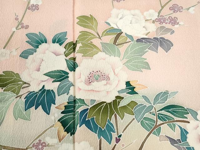平和屋着物●訪問着 友禅 枝花文 暈し染め 正絹 逸品 未使用 CABI2558yc