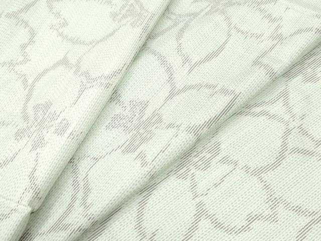 平和屋着物●本場大島紬 白大島 舞桜文 正絹 逸品 CABI2560yc