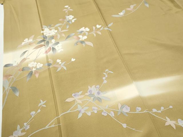 平和屋着物●訪問着 友禅 作家物 枝花文 暈し染め 正絹 逸品 CABI2565yc