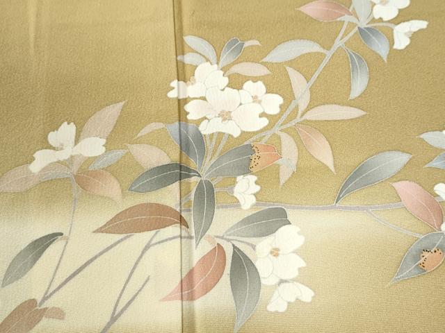 平和屋着物●訪問着 友禅 作家物 枝花文 暈し染め 正絹 逸品 CABI2565yc