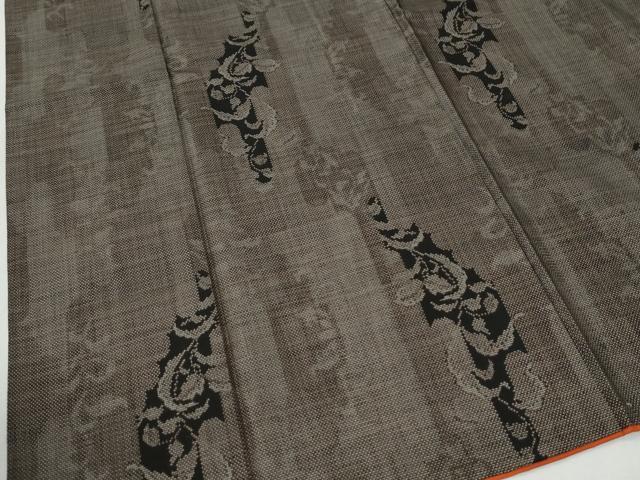 平和屋着物●本場大島紬 9マルキ 枝葉文 正絹 逸品 CABI2572yc
