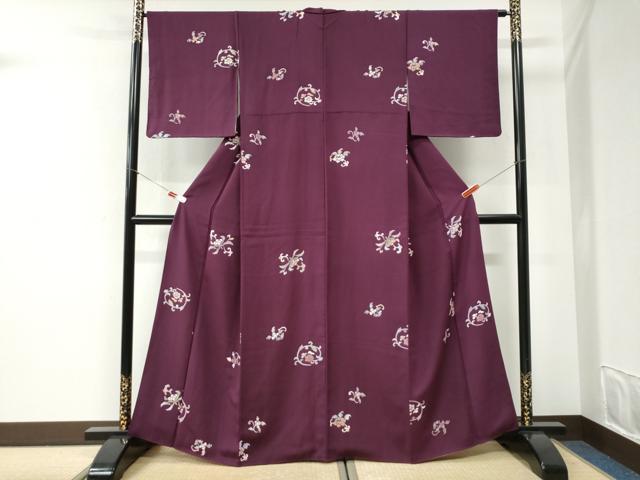 平和屋着物●訪問着 花唐草文 正絹 逸品 CABI2575yc
