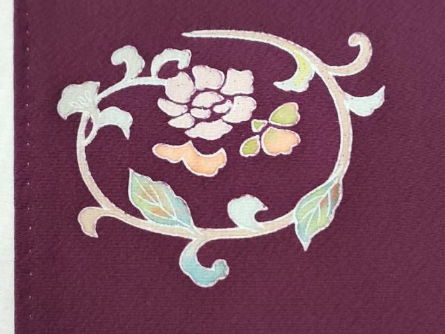平和屋着物●訪問着 花唐草文 正絹 逸品 CABI2575yc