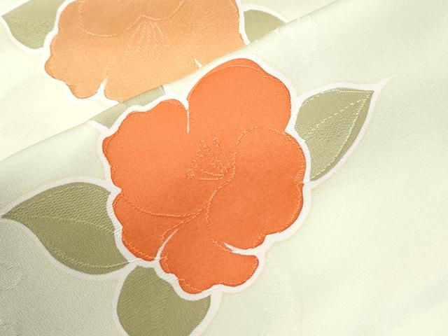 平和屋着物●上質な小紋 地紋起こし 草花文 正絹 逸品 CABI2577yc