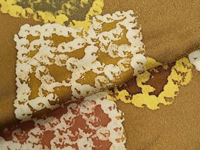 平和屋着物●訪問着 色紙重ね吉祥文 金通し地 仮絵羽 正絹 逸品 未使用 CABI2583yc
