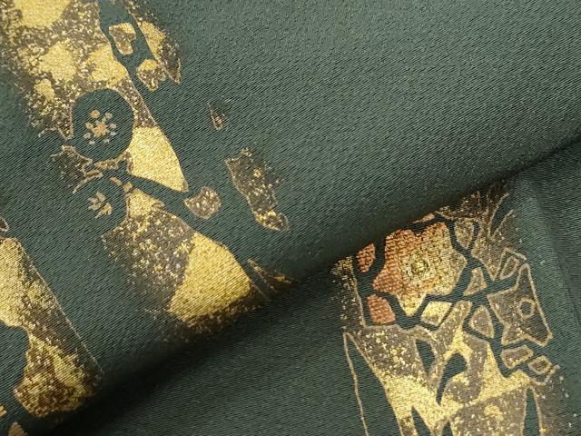 平和屋着物●訪問着 竹屋町刺繍 短冊草花文 暈し染め 金彩 正絹 逸品 CABI2591yc