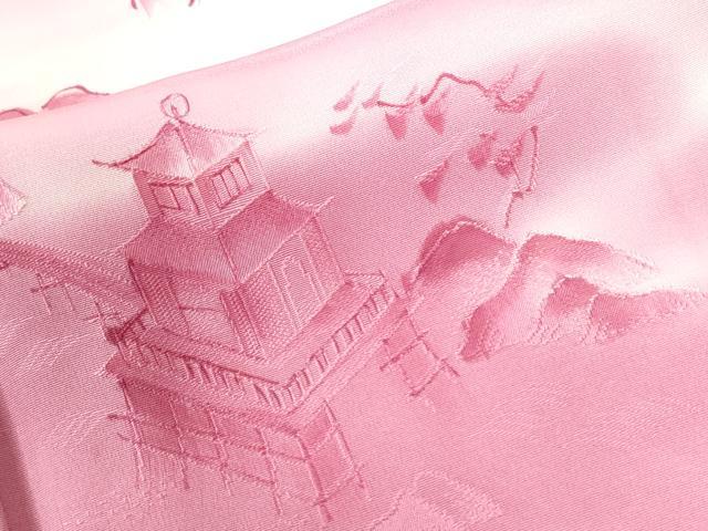 平和屋着物●訪問着 地紋起こし 霞風景文 暈し染め 正絹 逸品 CABI2594yc