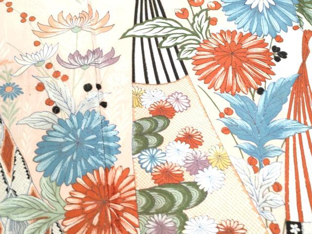 平和屋着物●訪問着 吉祥花唐草文 正絹 逸品 CABI2595yc