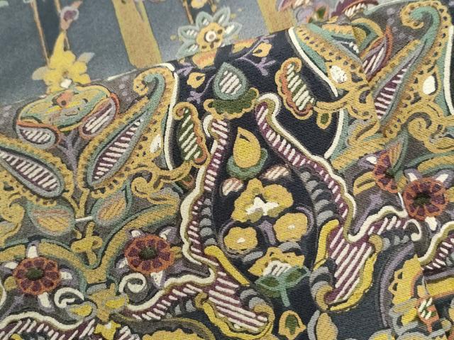 平和屋着物●訪問着 更紗草花文 暈し染め 正絹 逸品 CABI2601yc