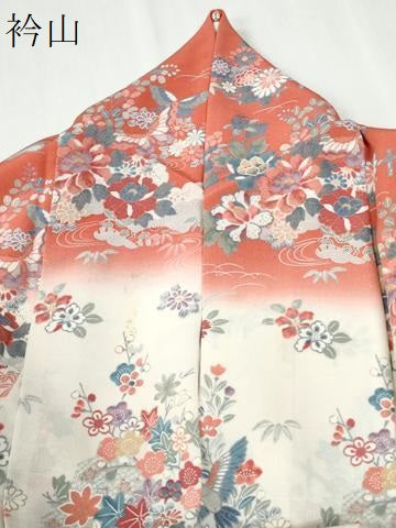 平和屋着物●訪問着 飛鳥浜松花蝶文 暈し染め 金彩 正絹 逸品 CABI2606yc