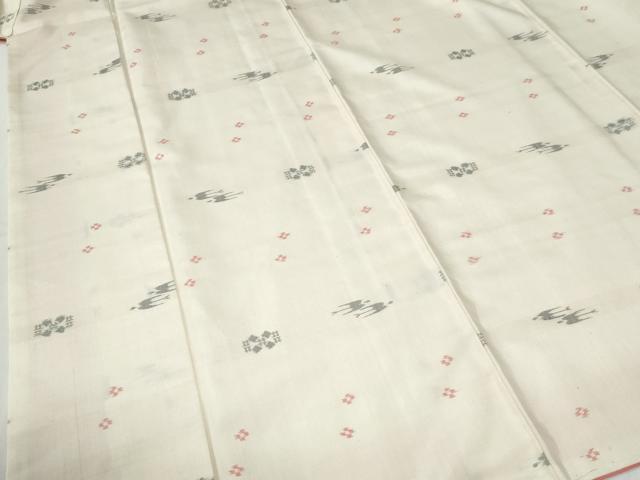 平和屋着物●本場琉球絣 紬 正絹 逸品 未使用 CABI2609yc