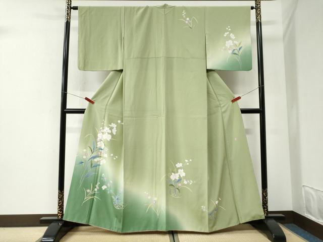 平和屋着物●訪問着 友禅 作家物 花籠文 暈し染め 正絹 逸品 CABI2617yc